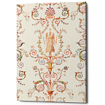 Постер на холсте с изображением ангела и растительных орнаментов Raffael Angel Poster варинант исполнения - 1 | Loft Concept в Москве