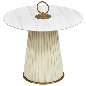 Приставной стол Orlaith White Gold Side Table