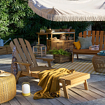 Садовая скамья из массива акации Ruth Wooden Bench варинант исполнения - 3 | Loft Concept в Москве