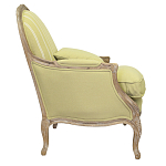 Кресло Ava Classical Armchair green striped flax варинант исполнения - 1 | Loft Concept в Москве
