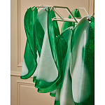 Люстра из стеклянных зеленых лепестков Petalled Illuminator варинант исполнения - 8 | Loft Concept в Москве