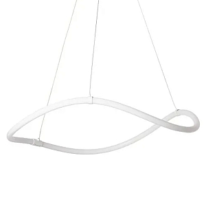 Люстра белого цвета с волнистым светодиоидным кольцом Luke Lampco Tracer Lamp