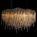 Люстра подвесная с металлическими цепочками и изогнутыми металлическими дугами 72 см Atlantis Chain варинант исполнения - 6 | Loft Concept в Москве