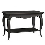 Стол журнальный черный из массива бука с полкой в стиле прованс Black Provence варинант исполнения - 1 | Loft Concept в Москве