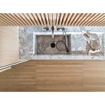 Кухонный гарнитур из камня и дерева с раздвижными дверцами TIVALÌ 2.0 Dada Engenereed Kitchen варинант исполнения - 8 | Loft Concept в Москве