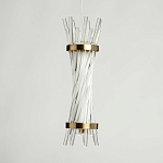 Подвесной светильник с цилиндром из прозрачных стеклянных трубок Nembus варинант исполнения - 5 | Loft Concept в Москве