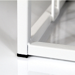 Пуф квадратный фиолетовый велюр на белом металлическом основании Celeste Purple варинант исполнения - 4 | Loft Concept в Москве