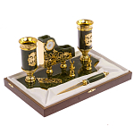 Настольный письменный набор из нефрита с ножом для бумаг в подарочной коробке Maecenas варинант исполнения - 3 | Loft Concept в Москве