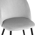 Мягкий стул в сером велюре Miruna Chair варинант исполнения - 7 | Loft Concept в Москве