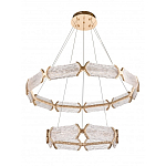 Люстра с 2-мя кольцами с текстурным природным рисунком IceFlame варинант исполнения - 1 | Loft Concept в Москве