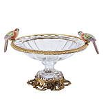 Чаша стеклянная с фигурками разноцветных попугаев на ободке 41 Eden Garden варинант исполнения - 1 | Loft Concept в Москве
