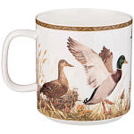 Кружка из фарфора с изображением уток и собаки 400 мл Hunting Porcelain Collection варинант исполнения - 1 | Loft Concept в Москве
