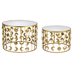 Набор из двух столов из металла Brass Symphony Moon варинант исполнения - 2 | Loft Concept в Москве