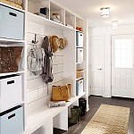 Потолочный светильник для ванных комнат со стеклянным плафоном и одной лампой Hinkley варинант исполнения - 2 | Loft Concept в Москве