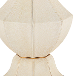 Настольная лампа с фактурным конусовидным абажуром и кожаным каркасом Malifis варинант исполнения - 1 | Loft Concept в Москве