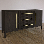 Буфет Primo с тремя ящиками и двумя фасадами Темный орех варинант исполнения - 2 | Loft Concept в Москве