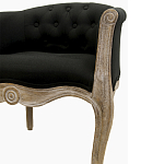 Кресло низкое в стиле прованс Louis French Armchair black flax варинант исполнения - 4 | Loft Concept в Москве