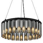 Люстра со стеклянными цилиндрическими плафонами Luminous Cylinders Smoky Round варинант исполнения - 1 | Loft Concept в Москве