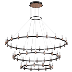 Люстра подвесная с тремя круглыми ярусами и цилиндрическими плафонами Arnaut Light варинант исполнения - 2 | Loft Concept в Москве