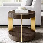 Дизайнерский журнальный стол круглый на 4-х ножках с подстольем Hufok варинант исполнения - 1 | Loft Concept в Москве