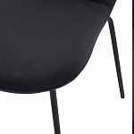 Стул черный с обивкой из велюра Black Archie Chair варинант исполнения - 6 | Loft Concept в Москве