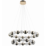 Светодиодная двухъярусная кольцевая люстра Crystal Globule Chandelier Gold варинант исполнения - 2 | Loft Concept в Москве