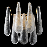 Бра с подвесками из рифленного стекла в форме капель Textured Glass варинант исполнения - 3 | Loft Concept в Москве
