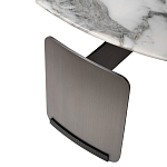 Столик журнальный с круглой мраморной столешницей на трех опорах Marble Stone Drawing варинант исполнения - 7 | Loft Concept в Москве