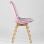 Стул с мягким велюровым сиденьем Arvika Pink варинант исполнения - 2 | Loft Concept в Москве