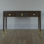 Дизайнерский Письменный стол Elsa Dreams Walnut с тремя ящиками варинант исполнения - 1 | Loft Concept в Москве