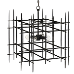 Люстра черная квадратной остроконечной формы Black Square варинант исполнения - 2 | Loft Concept в Москве