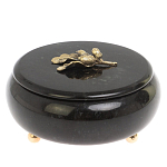 Шкатулка круглая из натурального камня змеевик Stone Casket варинант исполнения - 2 | Loft Concept в Москве