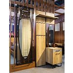 Зеркало овальное в металлической оправе в стиле лофт Urban Style Space варинант исполнения - 4 | Loft Concept в Москве