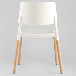 Пластиковый стул на ножках из массива бука Ferret White 4 шт варинант исполнения - 6 | Loft Concept в Москве