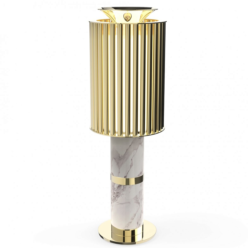   Donna Table Light in Brass with White Marble Base     Bianco   | Loft Concept 