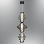 Подвесной светильник вертикальный с плетеным металлическим каркасом Metal Interweaving варинант исполнения - 1 | Loft Concept в Москве