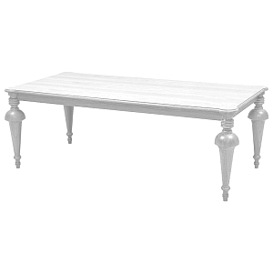 Обеденный деревянный стол Kelise White Dinner Table Белый