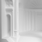 Встраиваемый в стену гипсовый светильник под покраску с арками и рельефными колоннами Antiquity Athena варинант исполнения - 8 | Loft Concept в Москве