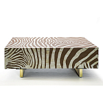 Кофейный стол Kenya Coffee Table Bone Inlay ZEBRA Beige  варинант исполнения - 2 | Loft Concept в Москве