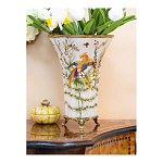 Ваза из фарфора с бронзовой стрекозой  Paradise Dragonfly варинант исполнения - 7 | Loft Concept в Москве