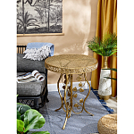 Столик приставной золотистый с орнаментом на столешнице Tanzania варинант исполнения - 4 | Loft Concept в Москве