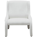 Дизайнерское кресло белое в мягкой велюровой обивке Granger Armchair White варинант исполнения - 2 | Loft Concept в Москве