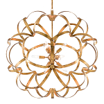 Люстра круглая в виде объёмного цветка Golden Flower Sphere варинант исполнения - 2 | Loft Concept в Москве