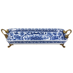 Поднос Orianne Blue and Bronze