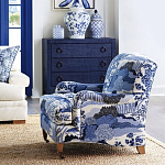 Кресло Trumann Club Chair Blue Landscape синий пейзаж варинант исполнения - 3 | Loft Concept в Москве