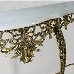 Консоль из бронзы с мраморной столешницей Bronze Console варинант исполнения - 2 | Loft Concept в Москве
