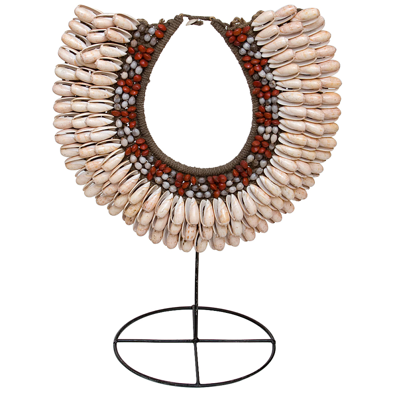       Aboriginal Ethnic Necklace Beige Red      | Loft Concept 