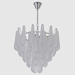 Люстра с подвесками из рифленного стекла в форме капель Textured Glass Chandelier варинант исполнения - 4 | Loft Concept в Москве