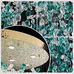 Люстра зеленая каскадная Green Light CascadeDroplet Chandelier варинант исполнения - 3 | Loft Concept в Москве