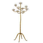 Торшер золотой в виде растения Golden Flower Glade варинант исполнения - 3 | Loft Concept в Москве